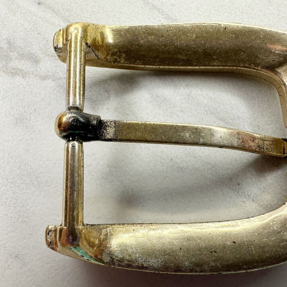 Vintage Silver Tone Simple Basic Belt Buckle - image 6